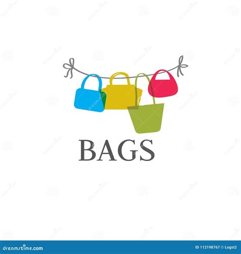 Bags Vector Logo Shopping Logo Fashion Vector Emblem Stock Vector