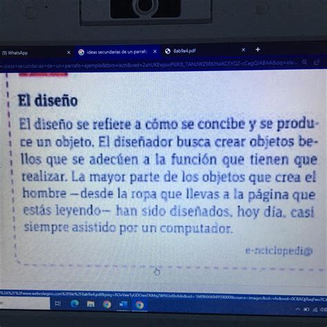 Subraya la idea secundaria de este párrafo Ayuda por fa Brainly lat