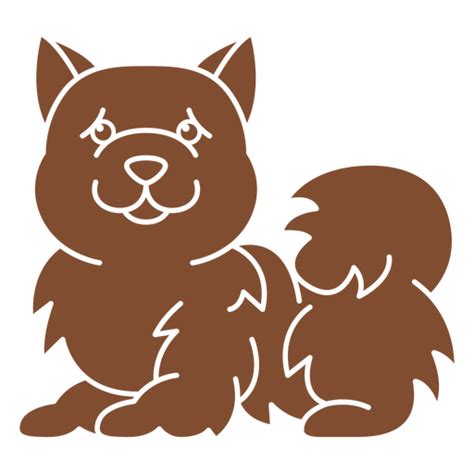 Diseño PNG Y SVG De Perro Marrón Con Ojos Grandes Para Camisetas