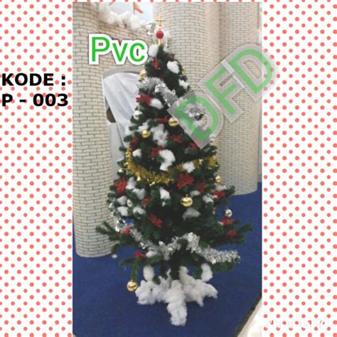 Jual Pohon Natal Tinggi 1 2 Meter PVC Tebal Kode P 003 Shopee