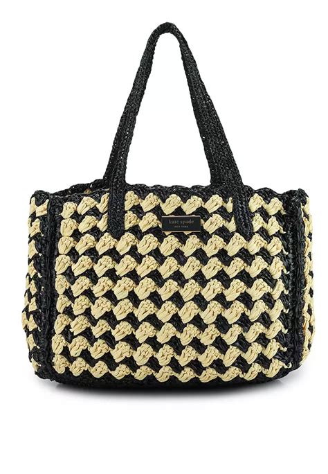 Buy Kate Spade New York High Tide Striped Crochet Raffia Medium Tote