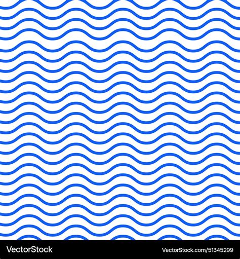 Blue Waves Seamless Pattern Design Royalty Free Vector Image