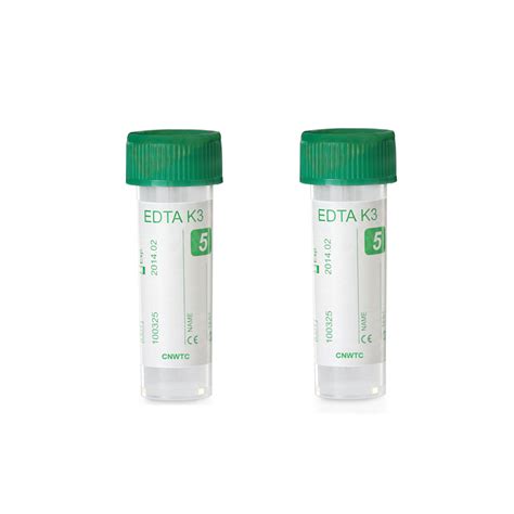 Medical Disposable Ml Edta K K Non Vacuum Blood Collection Tube With