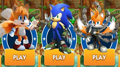 Sonic Dash Boscage Maze Sonic Vs Tails Nine Vs Movie Tails Defeat All