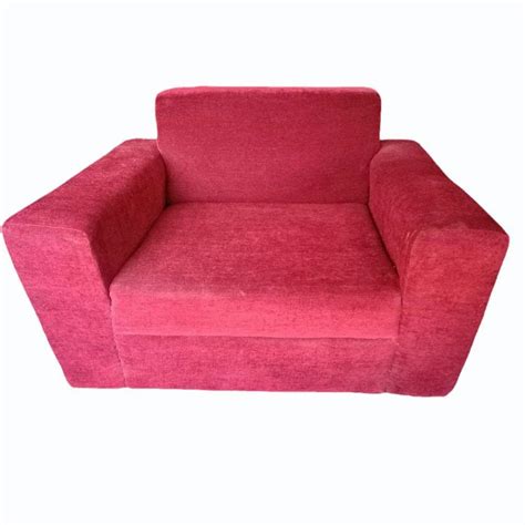 Velvet Single Seater Red Wooden Sofa At Rs In Sangareddy Id