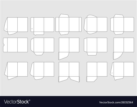 Papers pocket folder templates document folders Vector Image