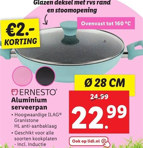 Ernesto Aluminium Serveerpan 28 Cm Aanbieding Bij Lidl