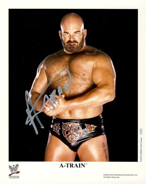 A -Train WWF / WWE Wrestler 8 x 10" Autographed / Signe