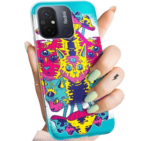 ETUI DO XIAOMI REDMI 12C WZORY PSYCHO LSD PSYCHODELIC GRZYBKI OBUDOWA