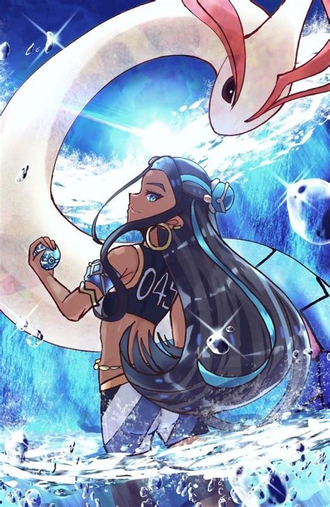 ルリナとミロカロス Nessa And Milotic Nessa Pokemon Anime Art