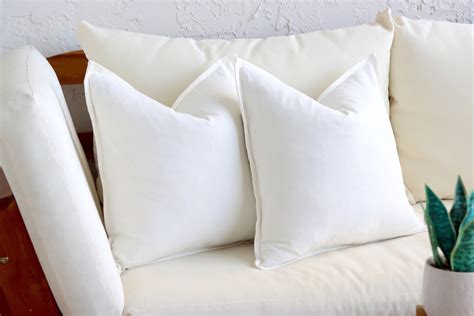 White Plain Throw Pillows Other Options Terracotta Beige - Etsy