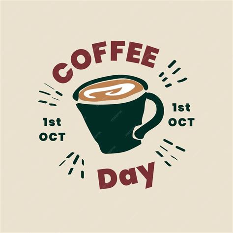 Premium Vector | Coffee day logo design vector