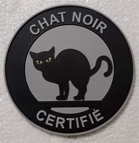 Patch Pvc Chat Noir Certifié