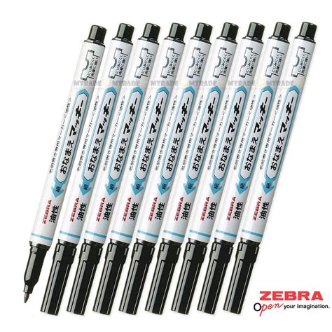 10 Pcsbox Zebra Name Pen Fine Point Permanent Marker Party