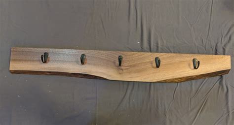 Coat Rack Made Of Live Edge Black Walnut Buffalo Ny