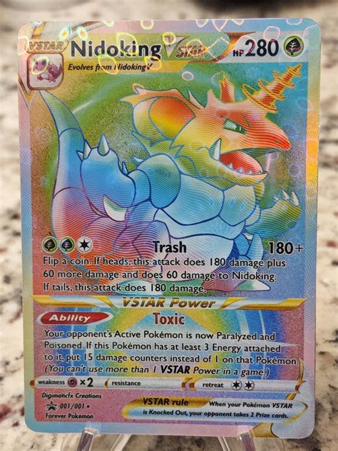 Pokémon personnalisé modifié Carte arc en ciel VSTAR Etsy France