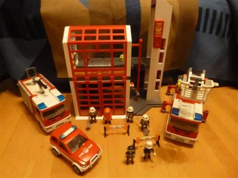 Playmobil Feuerwehr Set Station Leiterwagen R Stfahrzeug