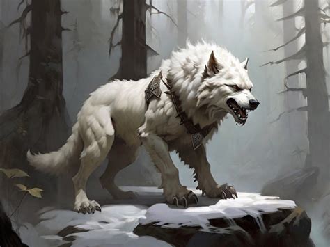 White Dire Wolf Ai Fantasy Art 10 By Mythicmagika On Deviantart