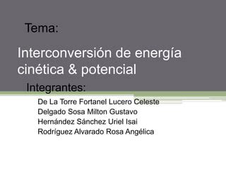 Interconversi N De Energ A Cin Tica Ppt