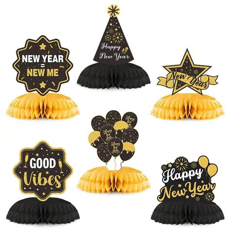 New Years Centerpieces For Tables New Year Honeycomb Centerpieces