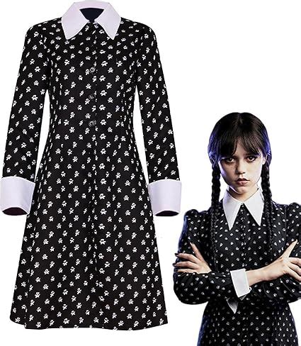 Ocobetom Vestito mercoledì Addams Addams Costume Thing from Regalo