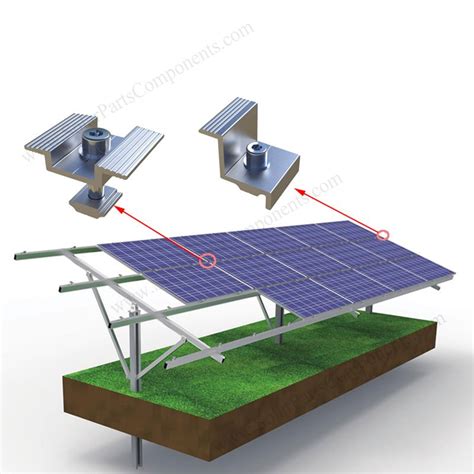 Aluminum solar end clamps for frame solar panel mounting