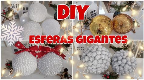 DIY Cómo hacer Esferas gigantes Decoraciónes para el Árbol