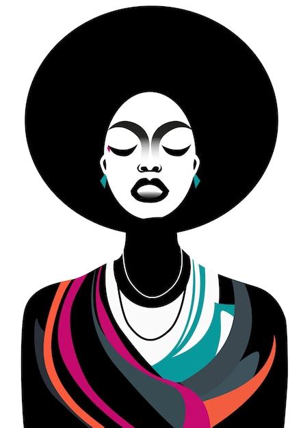 Premium Vector Black Woman Vector Illustration