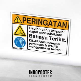 Jual Stiker Safety Sign Rambu K3 ANSI Bahaya Terlilit Oleh Bagian Yang