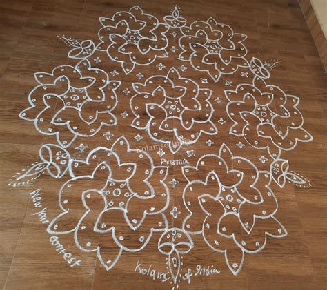 21 dots kolam – Kolams of India