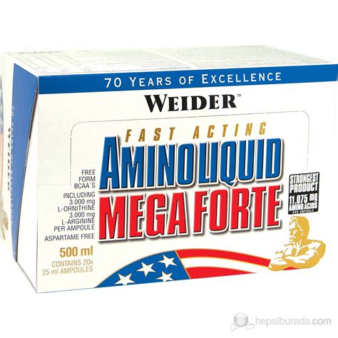 Weider Amino Liquid Mega Forte 13 900 mg ampul 20 Fiyatı