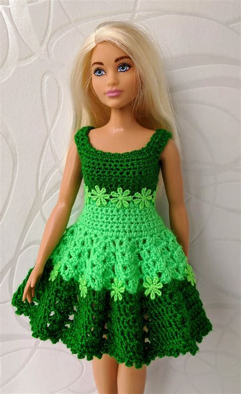 Curvy Barbie Clothes Fashionistas Barbie Crochet Dress For Curvy Barbie Doll Roupas De