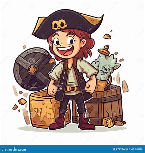 A Young Pirate With Pirate Treasure The Adventure Of The Corsairs