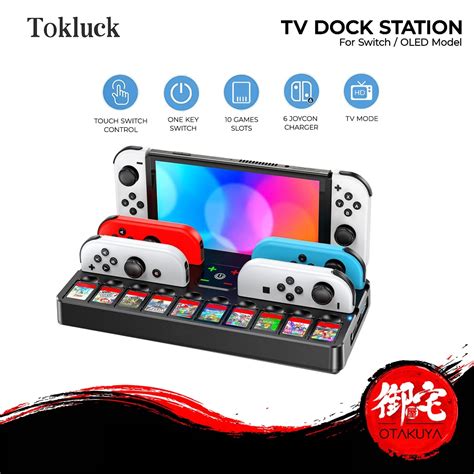 Tokluck Nintendo Switch Oled V2 4k Hdmi Tv Dock Station With Joy Con