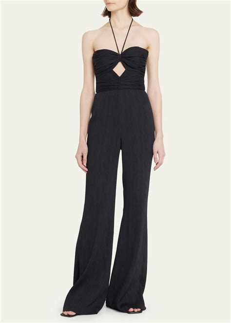 Alexis Jada Keyhole Halter Wide Leg Jumpsuit Bergdorf Goodman