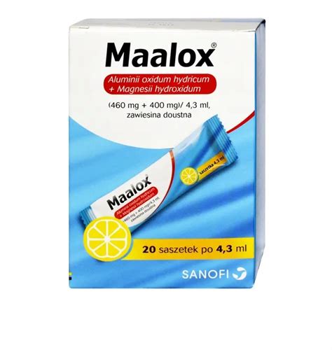 Maalox 20 saszetek na zgagę 12559060539 oficjalne archiwum Allegro