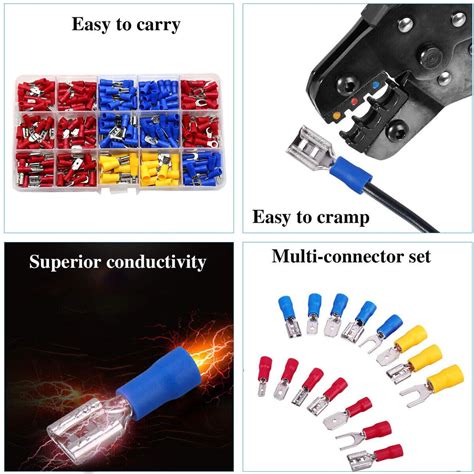 300PCS Assorted Crimp Terminal Insulated Electrical Wire Connector