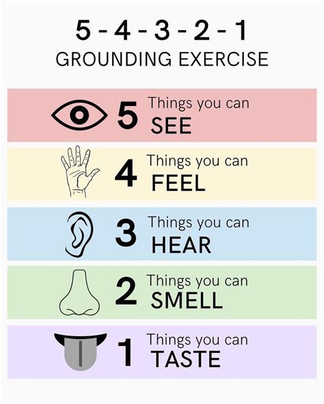 5 4 3 2 1 Grounding Exercise Handout Etsy Grounding Exercises