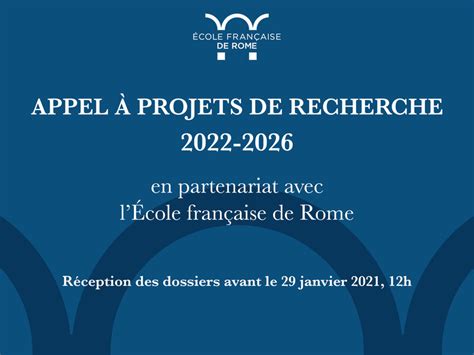 APPEL À PROJETS DE RECHERCHE 2022 2026