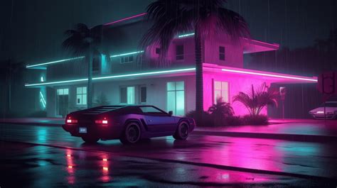 Ingyenes háttérképek ai art cyberpunk város utca neon motel