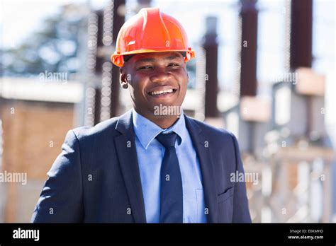 African Electrical Engineer In Substation Hi Res Stock Photography And