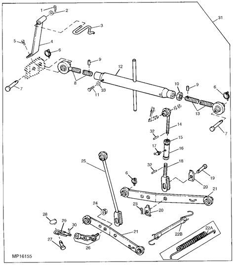 BM16543 John Deere Hitch AVS Parts