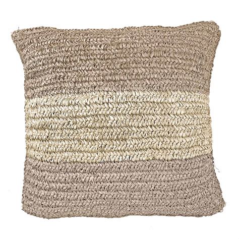 Housse de coussin à franges en fibres naturelles 40x40cm Leroy Merlin