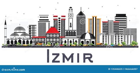 Izmir Turkey City Map In Retro Style Outline Map Vector Illustration