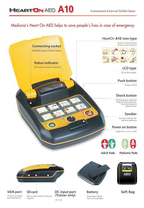 Automated External Defibrillator Aed For Cardiac Arrest