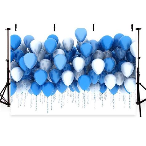 Buy Blue and White Balloons Photography Backdrop For Party Decorations ...