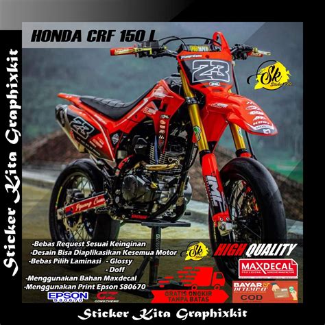 Jual Decal Sticker Fullbody Motor Crf L Desain Keren Warna Merah