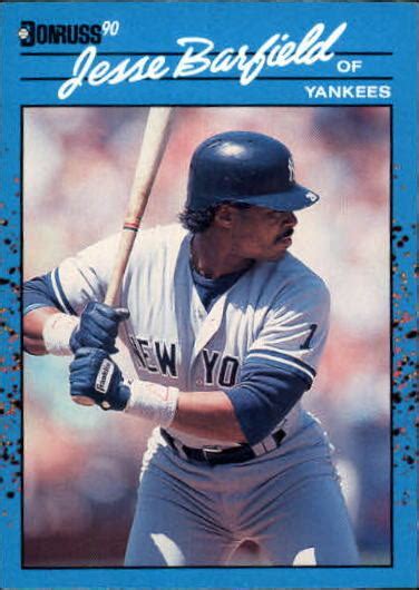 Donruss Best Al New York Yankees Baseball Card Jesse Barfield