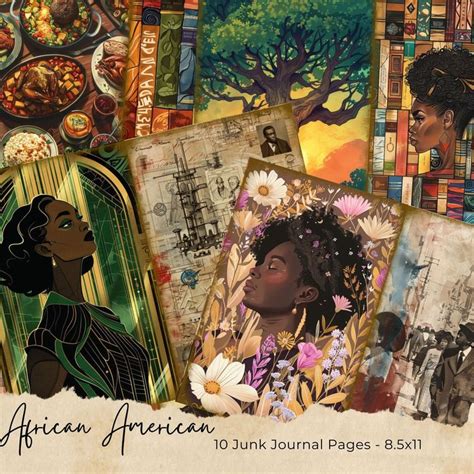 Black Women Junk Journal African American Junk Journal Kit Digital