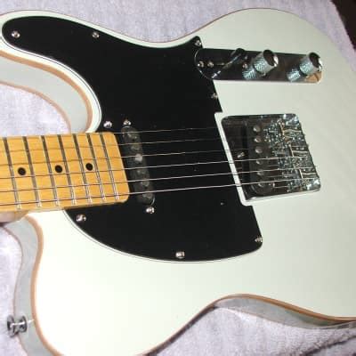 Tele Style White Electric Guitar Upgraded Big Pole Artec Reverb